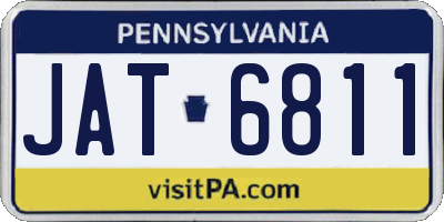 PA license plate JAT6811