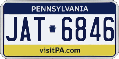 PA license plate JAT6846