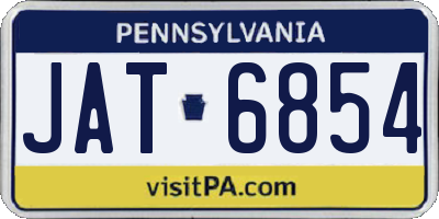 PA license plate JAT6854