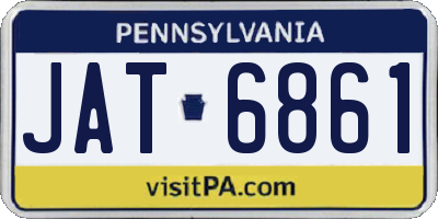 PA license plate JAT6861