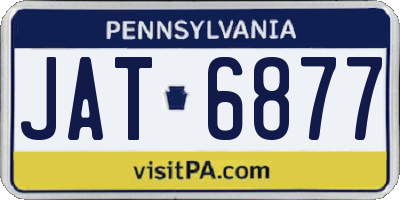 PA license plate JAT6877