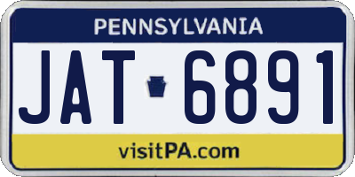 PA license plate JAT6891