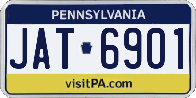 PA license plate JAT6901