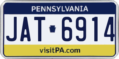 PA license plate JAT6914