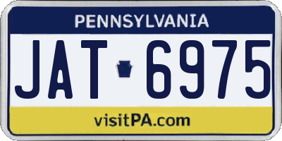 PA license plate JAT6975