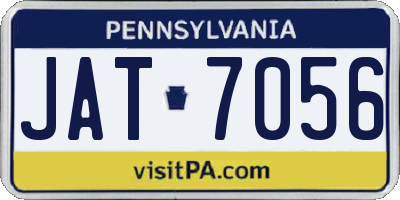 PA license plate JAT7056