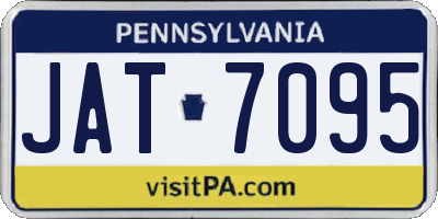 PA license plate JAT7095