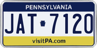 PA license plate JAT7120