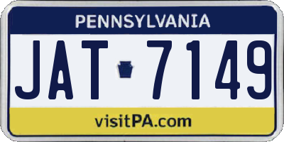 PA license plate JAT7149