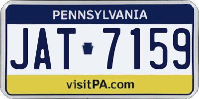 PA license plate JAT7159