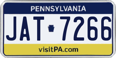 PA license plate JAT7266