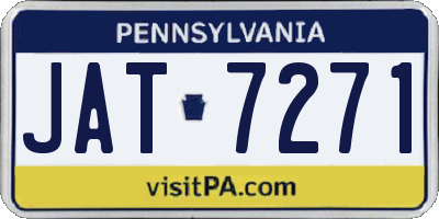 PA license plate JAT7271
