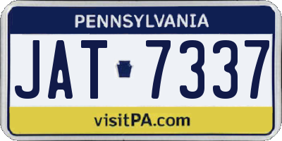 PA license plate JAT7337