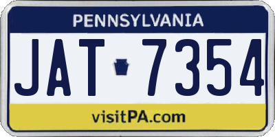 PA license plate JAT7354