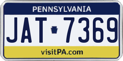 PA license plate JAT7369