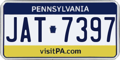 PA license plate JAT7397