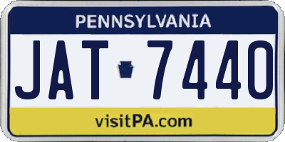 PA license plate JAT7440