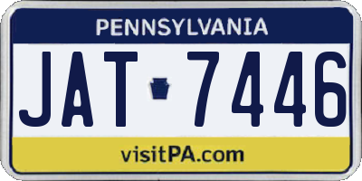 PA license plate JAT7446