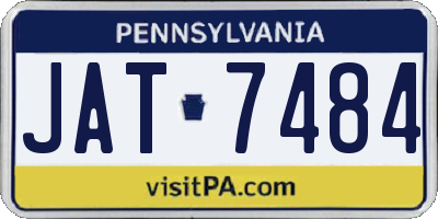 PA license plate JAT7484