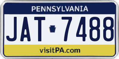 PA license plate JAT7488