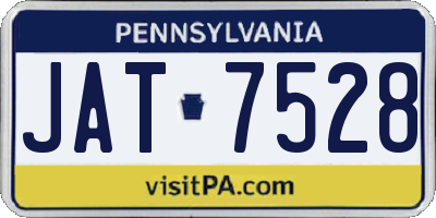PA license plate JAT7528