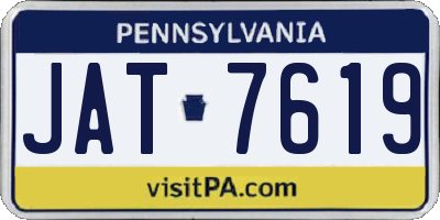 PA license plate JAT7619