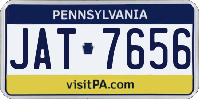PA license plate JAT7656