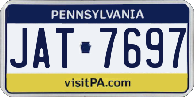 PA license plate JAT7697