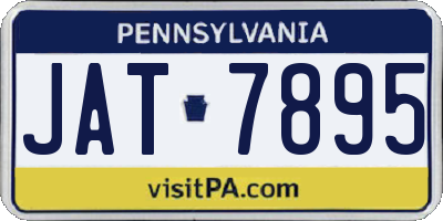 PA license plate JAT7895