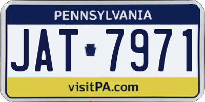 PA license plate JAT7971