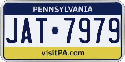 PA license plate JAT7979