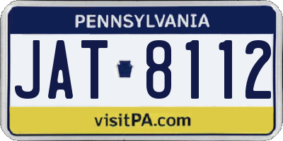PA license plate JAT8112