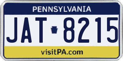 PA license plate JAT8215