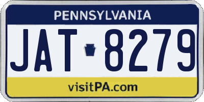 PA license plate JAT8279