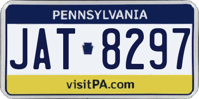 PA license plate JAT8297