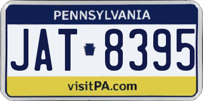 PA license plate JAT8395