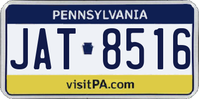 PA license plate JAT8516
