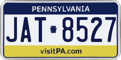 PA license plate JAT8527