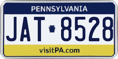 PA license plate JAT8528