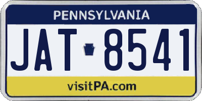 PA license plate JAT8541