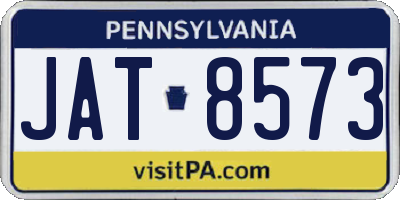 PA license plate JAT8573