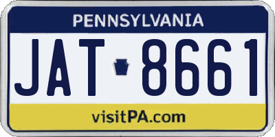 PA license plate JAT8661