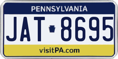 PA license plate JAT8695