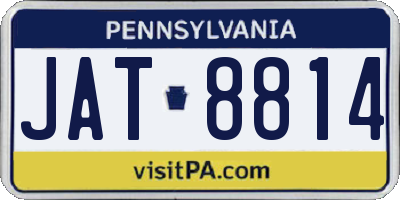 PA license plate JAT8814