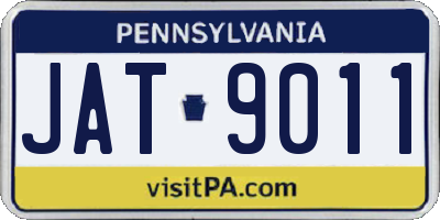PA license plate JAT9011