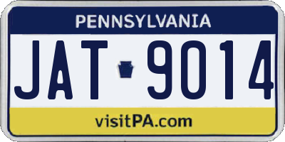 PA license plate JAT9014