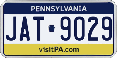 PA license plate JAT9029