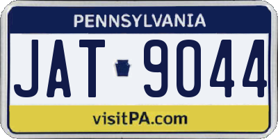 PA license plate JAT9044