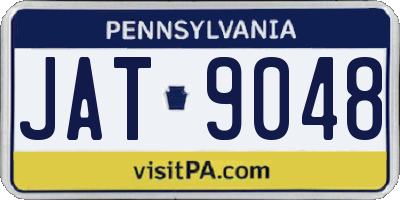 PA license plate JAT9048