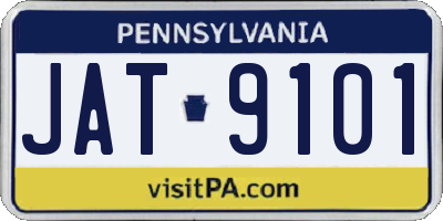 PA license plate JAT9101
